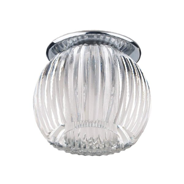 Spot Embutir Redondo Cristal 3 Unidades - Cromado