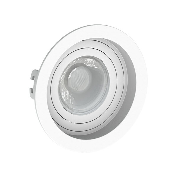 Spot Embutir Redondo Recuado Dicroica Mr16 Branco