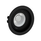 Spot Embutir Redondo Recuado Dicroica Mr16 Preto