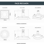 Spot Embutir Redondo Recuado Par20 Preto