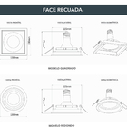 Spot Embutir Redondo Recuado Par20 Preto + Lâmpada Led 4,8w 6