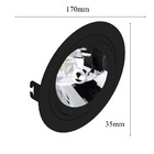 Spot Embutirar111 Redondo Preto Recuado - Saveenergy