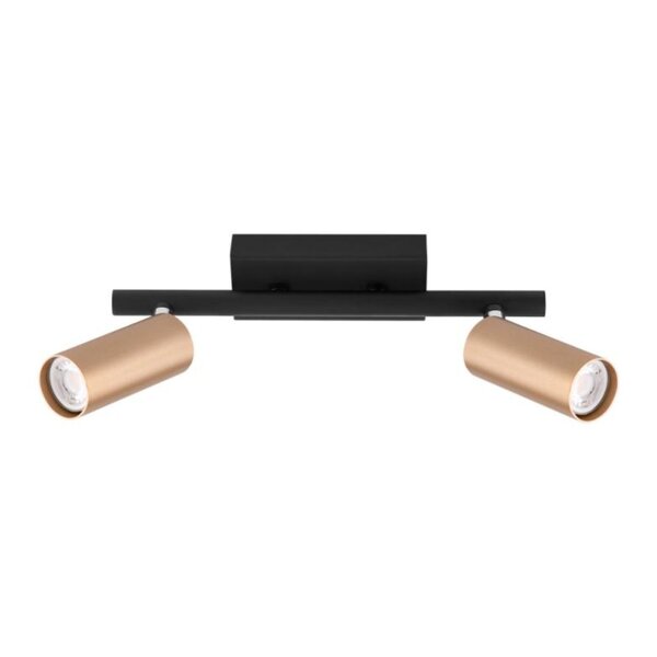 Spot Foco 2 Luzes Lampada Mr11 Bronzearte 127/220v Dourado