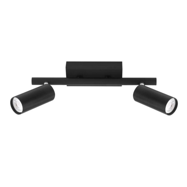 Spot Foco 2 Luzes Lâmpadas Mr11 Bronzearte 127/220v Preto