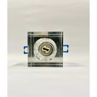 Spot Iluminação Vidro Transparente Quadrado Embutir Gesso San