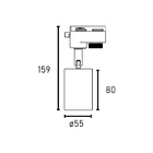 Spot Lâmpada Para Trilho 8cm 35001201 Blumenau Preto