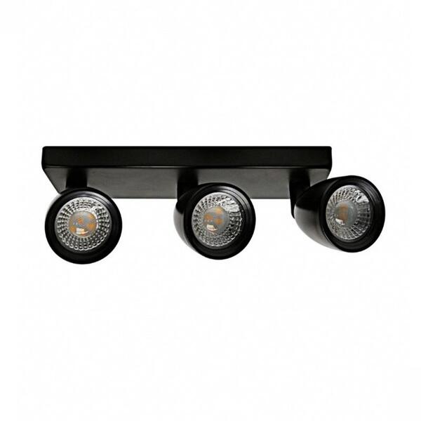 Spot Led 3 Focos Direct Mr16 12w Preto Taschibra 15090227