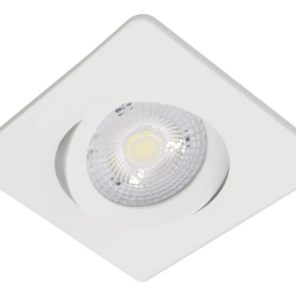 Spot Led 3w Quadrado 9x9cm Direcionável Bivolt Branco Frio