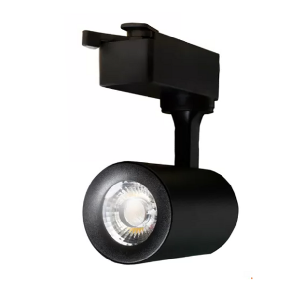 Spot LED 7W para Trilho Eletrificado – Preto, Luz Branco Frio