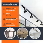 Spot LED 7W para Trilho Eletrificado – Preto, Luz Branco Frio
