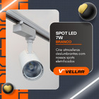 Spot LED 7W para Trilho Eletrificado Branco – Luz Branco Neut