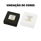 Spot Led Cob Quadrado Sobrepor 5w Preto Branco Quente 3000k