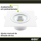 Spot Led De Embutir Redondo 7w Easy Pack C/10 Bivolt Abs Bran