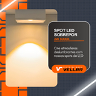 Spot Led De Sobrepor Quadrado 3w 3000k Preto 110v Para Teto P