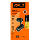 Spot Led Direcionável Foxlux Sobrepor 12w 3000k Bivolt Preto