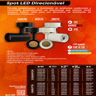 Spot Led Direcionável Foxlux Sobrepor 12w 3000k Bivolt Preto