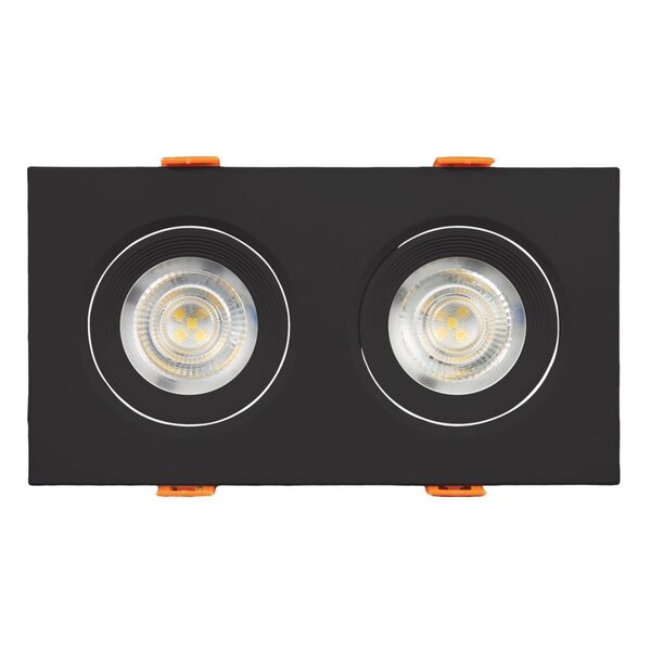 Spot Led Duplo 2x 5w 6500k Preto - Llum Cor Branco 110v/220v