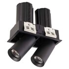 Spot Led Duplo De Embutir Aiva 14w 2700k 6482 Nordecor St3056