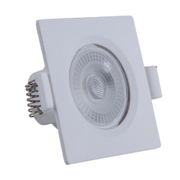 Spot Led Embutido Gesso 03w Quadrado Direcionável Luz Quente