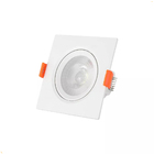 Spot Led Embutir 5w Quadrado Direcionável Branco Pvc Bivolt
