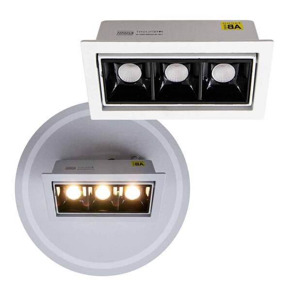 Spot Led Embutir Picco Preto 7w 2700k Foco Orientável 4582 St