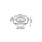 Spot Led Embutir Quadrado 9w 3000k