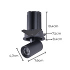 Spot Led Embutir Retrátil Aiva 12w 2700k C/ Facho Direcionáve