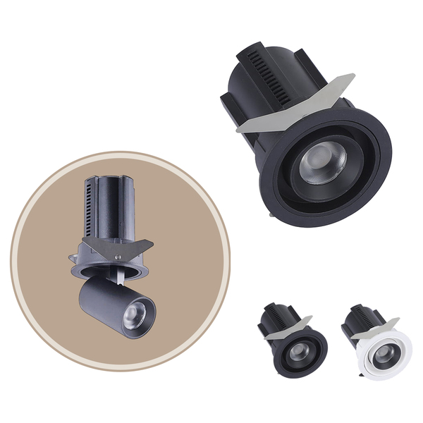 Spot Led Embutir Retrátil Aiva 12w 2700k C/ Facho Direcionáve