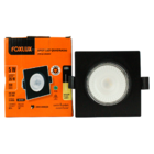 Spot Led Foxlux Quadrado Embutir 5w 3000k Bivolt Preto
