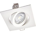 Spot Led Foxlux Quadrado Embutir 5w Bivolt 6500k Branco Kit 3