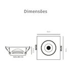 Spot Led Kian De Embutir 5w Branco Quente 3000k Luz Amarela Q