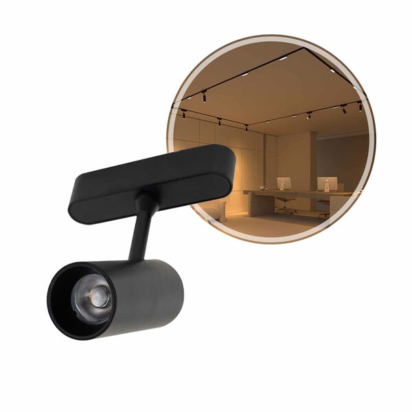 Spot Led Magnético Kay In 24° 9w Br. Quente P/ Trilho 6557 No