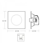 Spot Led Quadrado De Embutir Easy 3w Preto Bivolt Llum 3000k