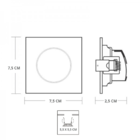 Spot Led Quadrado De Embutir Easy 7w Preto Bivolt Llum 3000k