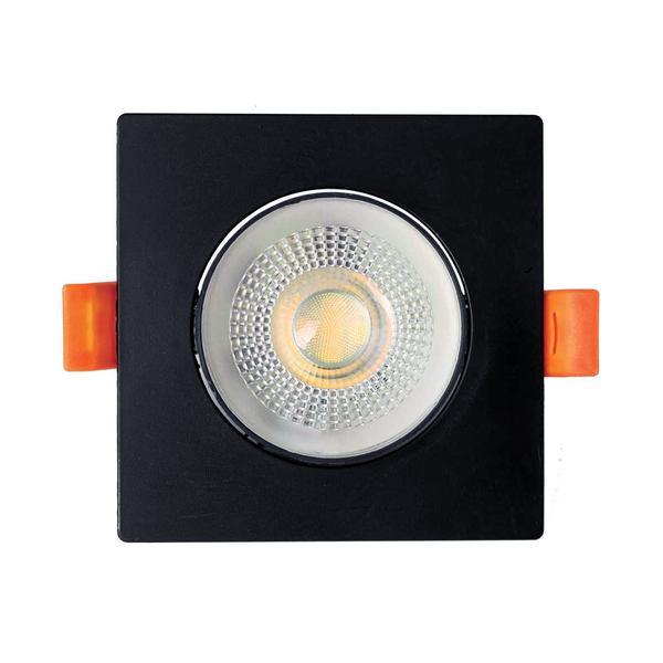 Spot Led Quadrado De Embutir Easy 7w Preto Bivolt Llum 6500k