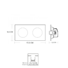 Spot Led Quadrado De Embutir Easy Duplo 10w Bivolt Llum 4000k