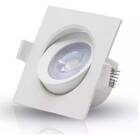 Spot Led Quadrado Embutir Direcional 5w 85~265v/ 6500k