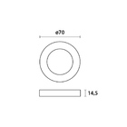 Spot Led Redondo 2w Cabinet 80016004 Blumenau Branco