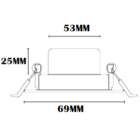 Spot Led Tramontina Quadrado 3 W 6500 K Luz Branca