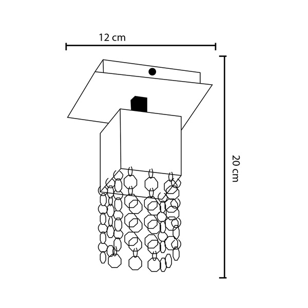 Spot Luminária  Sobrepor Moderno 1 Bocal Preto 3281