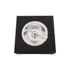 Spot Luminária Semi Embutido Fast Alumínio Preto + Led Ar111