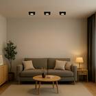 Spot Luminária Semi Embutido Fast Alumínio Preto P/ Ar111 Sta