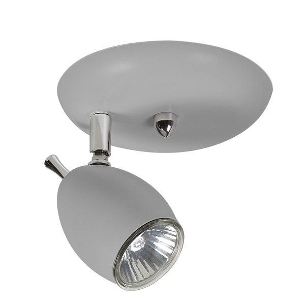 Spot Luminária Sobrepor Direcionável 1 Bocal Prata Zo01