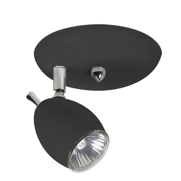 Spot Luminária Sobrepor Direcionável 1 Bocal Preto Zo01