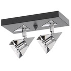 Spot Luminária Sobrepor Moderno 2 Bocal Preto 7802