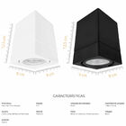 Spot Luminária Sobrepor Quadrado Direcionável E27 Par20 Branco