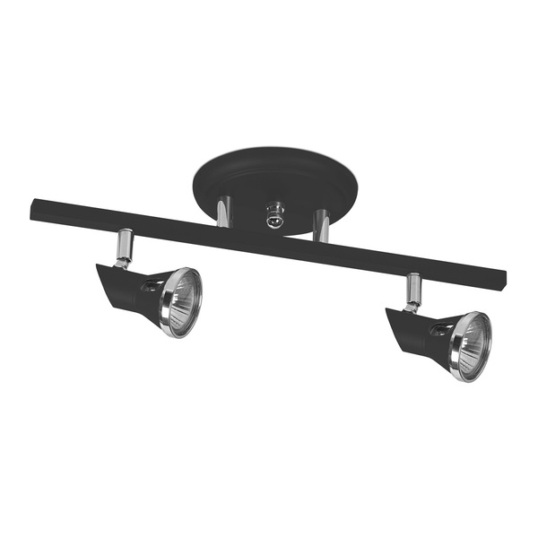 Spot Luminária Trilho Direcionável 2 Bocal Preto 5702