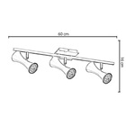 Spot Luminária Trilho Direcionável 3 Bocal Azul 7913
