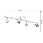 Spot Luminária Trilho Direcionável 4 Bocal Branco 5704