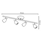 Spot Luminária Trilho Direcionável 4 Bocal Branco Zo04